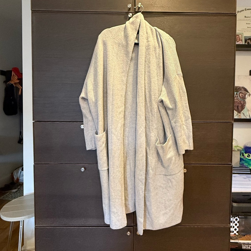 Banana Republic Oversized Cardigan with Pockets Light Blue/Grey XXL